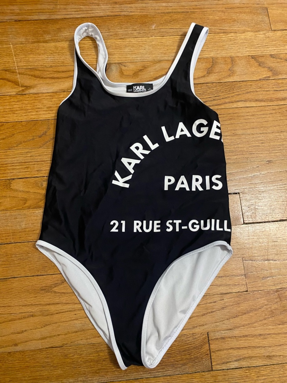 Karl Lagerfeld KIDS RUE ST-GUILLAUME LOGO SWIMSUIT size 14